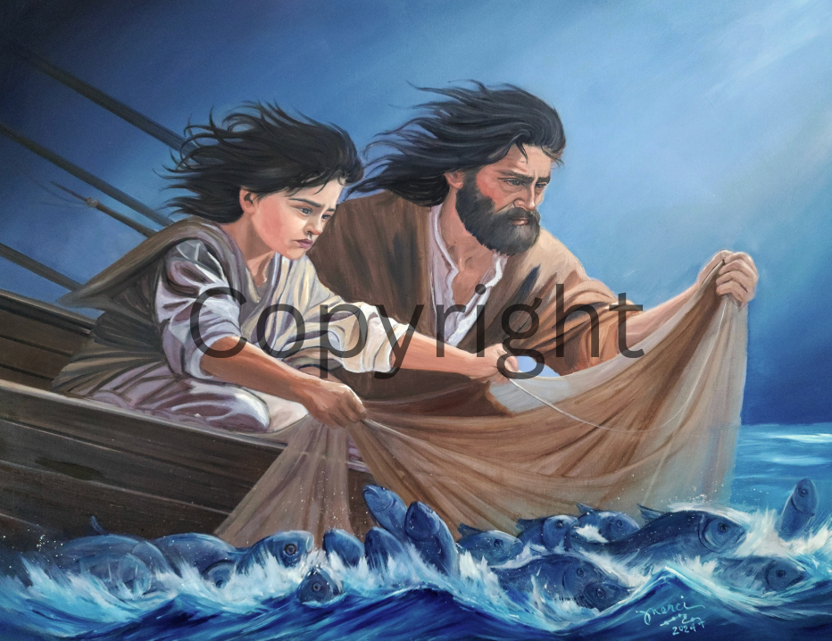 Jesus and Joseph Fishing (Psalm 95:3-5)