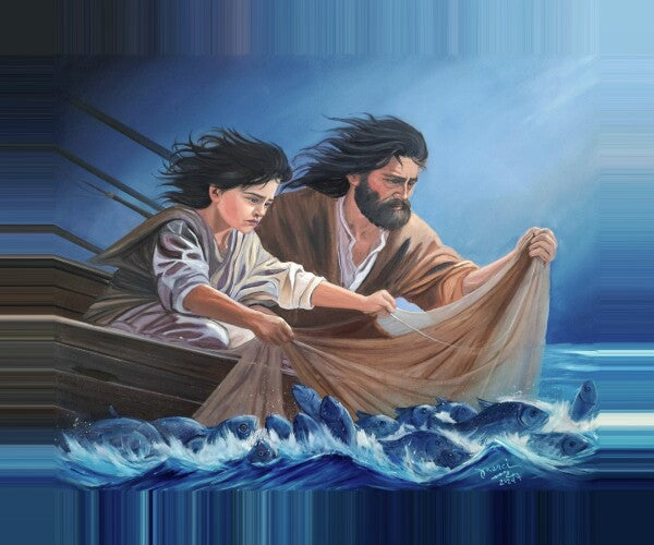 Jesus and Joseph Fishing (Psalm 95:3-5)